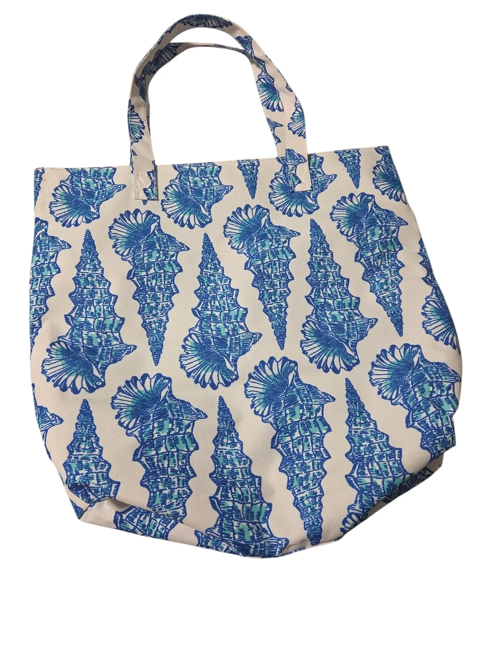 LILLY Puliter Blue Shell-Print Canvas Tote Bag by Estee Lauder